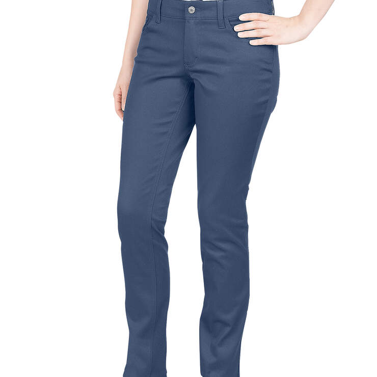 Dickies Girl Juniors' Curvy Fit Skinny Leg 5-Pocket Pants - Navy Blue (NVY) numéro de l’image 1