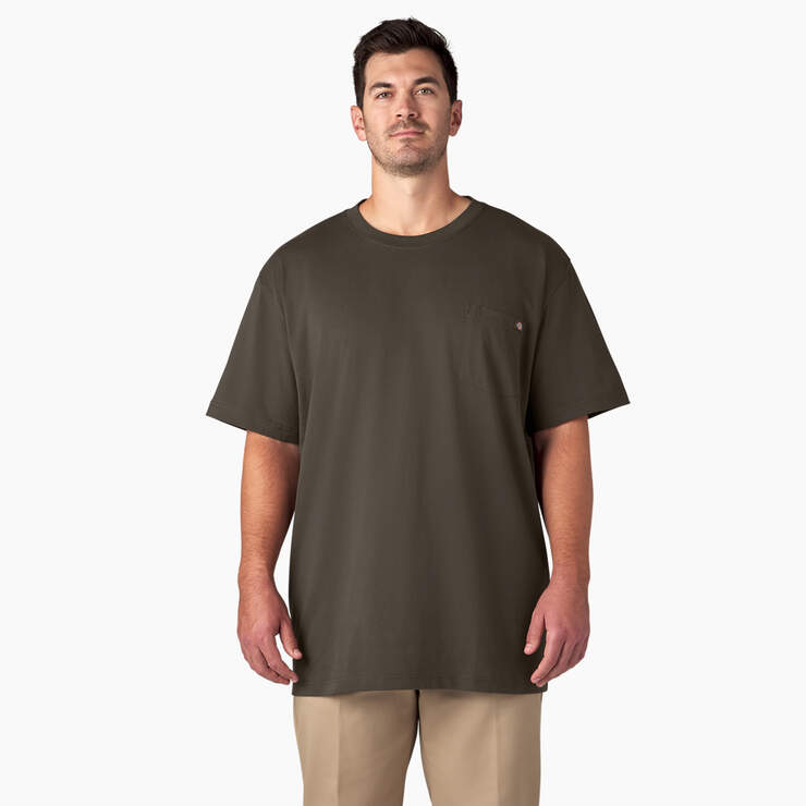 Heavyweight Short Sleeve Pocket T-Shirt - Black Olive (BV) image number 4