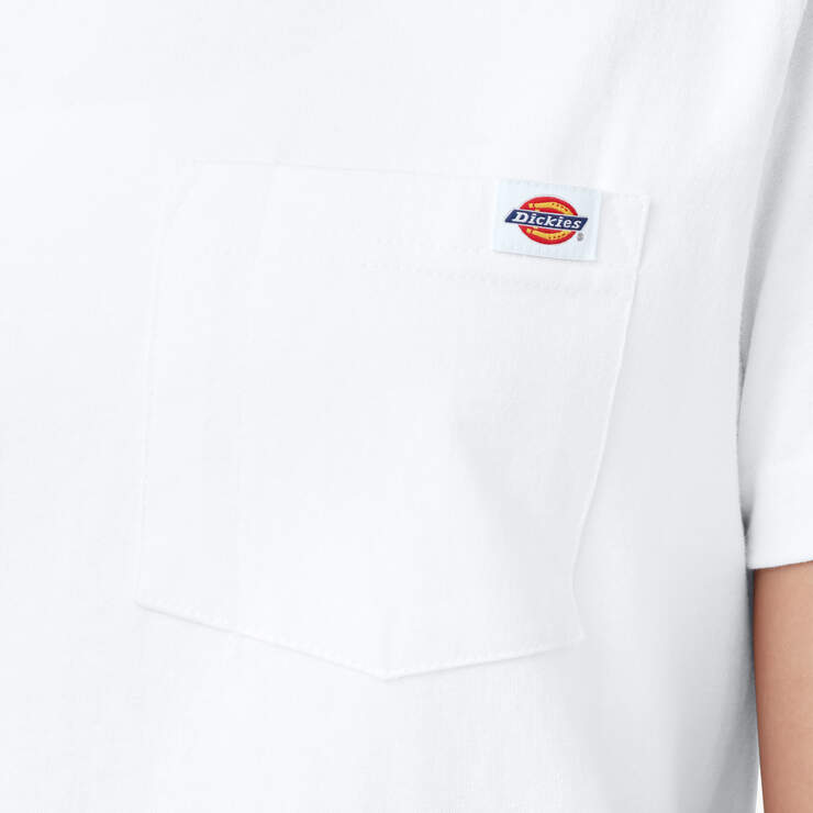 T-shirt épais à manches courtes et à poche pour femmes - White (WH) numéro de l’image 6