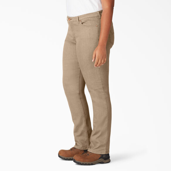 Jeans de coupe droite taille plus Forme parfaite pour femmes - Stonewashed Bronze Sand &#40;S1S&#41;