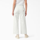 Pantalon menuisier court d&eacute;lav&eacute; pour femmes - Stonewashed Cloud &#40;S2C&#41;