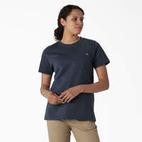 T-shirt épais à manches courtes et à poche pour femmes - Airforce Blue (AF)