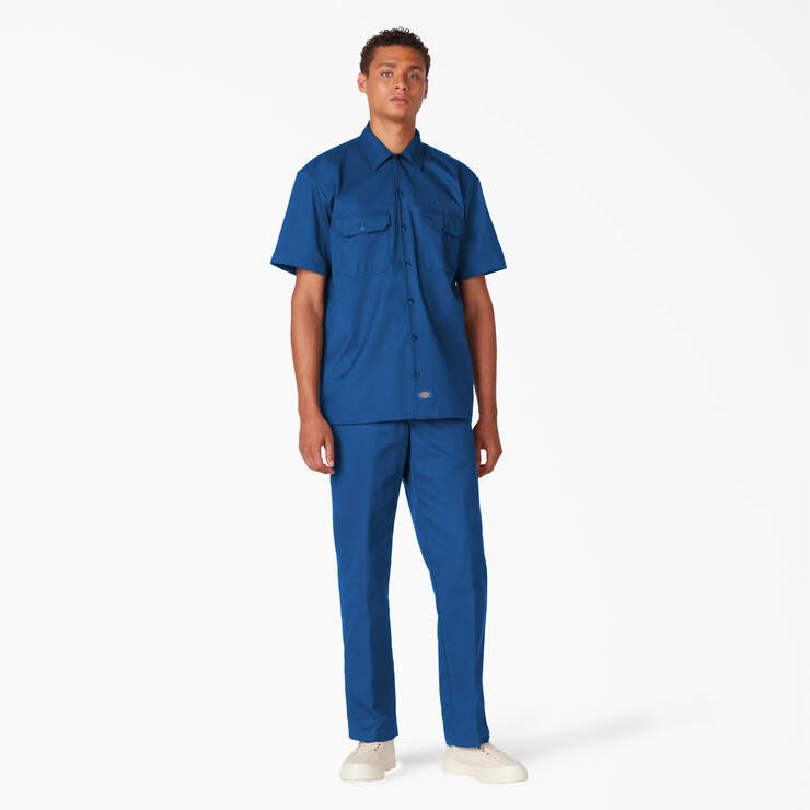 Short Sleeve Work Shirt - Royal Blue (RB) image number 4