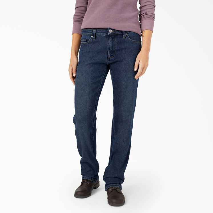 Women&rsquo;s Warming Work Jeans - Stonewashed Medium Blue &#40;MSW&#41;
