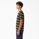 Dickies Skateboarding Striped T-Shirt - Black/Moss Stripe &#40;B2S&#41;