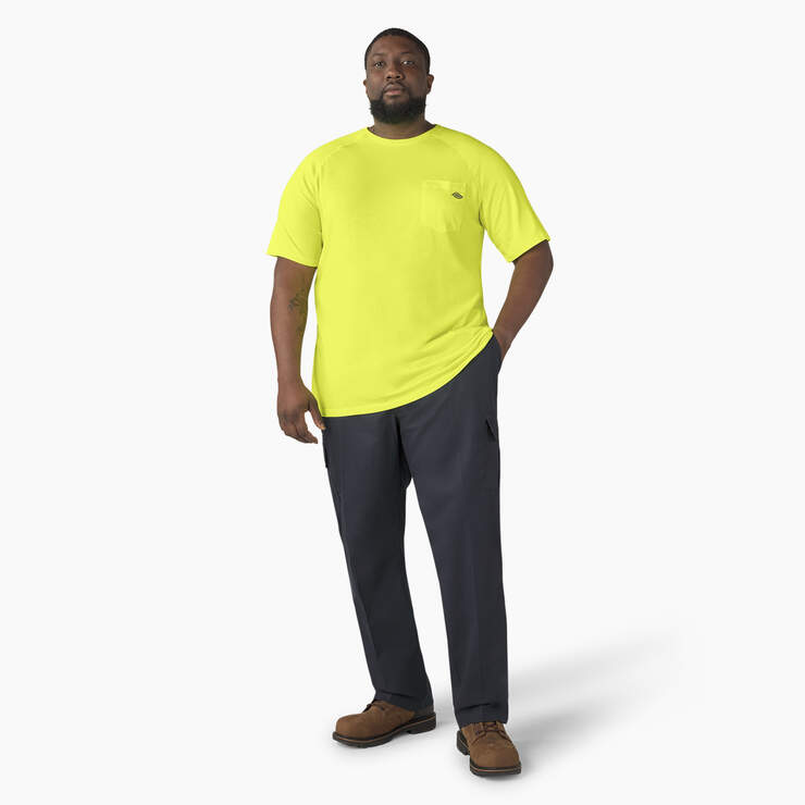Cooling Short Sleeve Pocket T-Shirt - Bright Yellow (BWD) image number 9