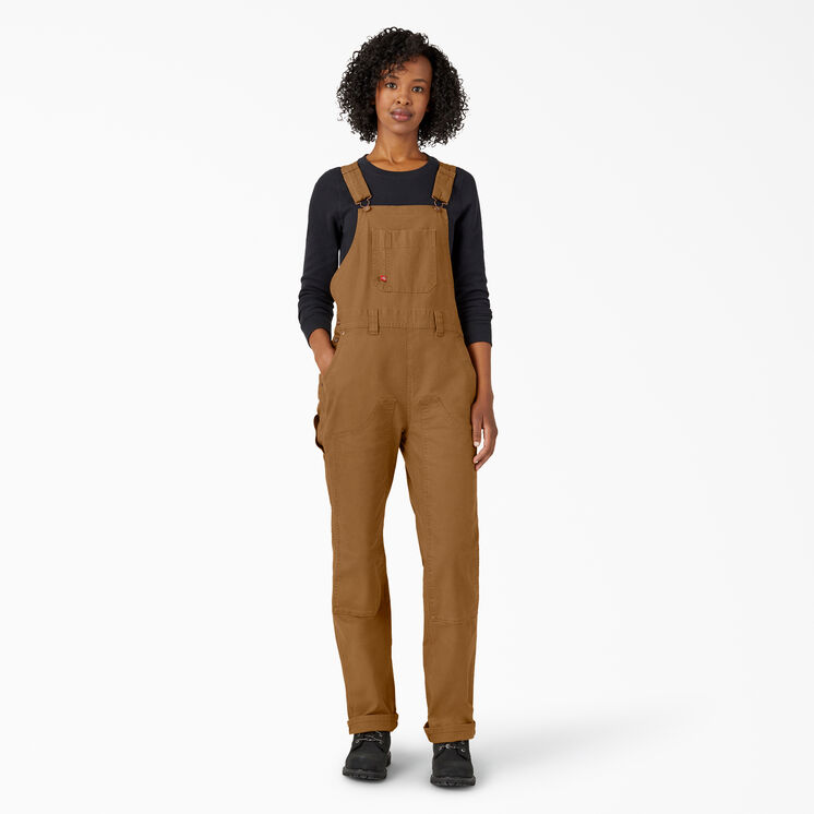 Women&#39;s Duck Double Front Bib Overalls - Rinsed Brown Duck &#40;RBD&#41;