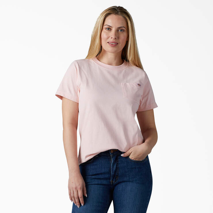 Women's Heavyweight Short Sleeve Pocket T-Shirt - Lotus Pink (LO2) image number 1