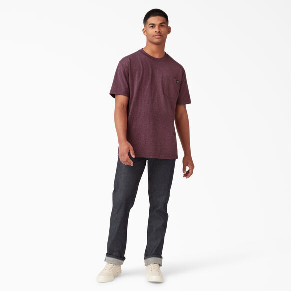 Short Sleeve Heavyweight Heathered T-Shirt - Burgundy &#40;BYD&#41;
