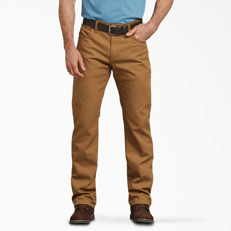 Pantalon en coutil de coupe standard - Stonewashed Brown Duck (SBD) numéro de l’image 1
