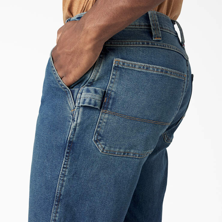 FLEX Relaxed Fit Carpenter Jeans - Tined Denim Wash (TWI) image number 7