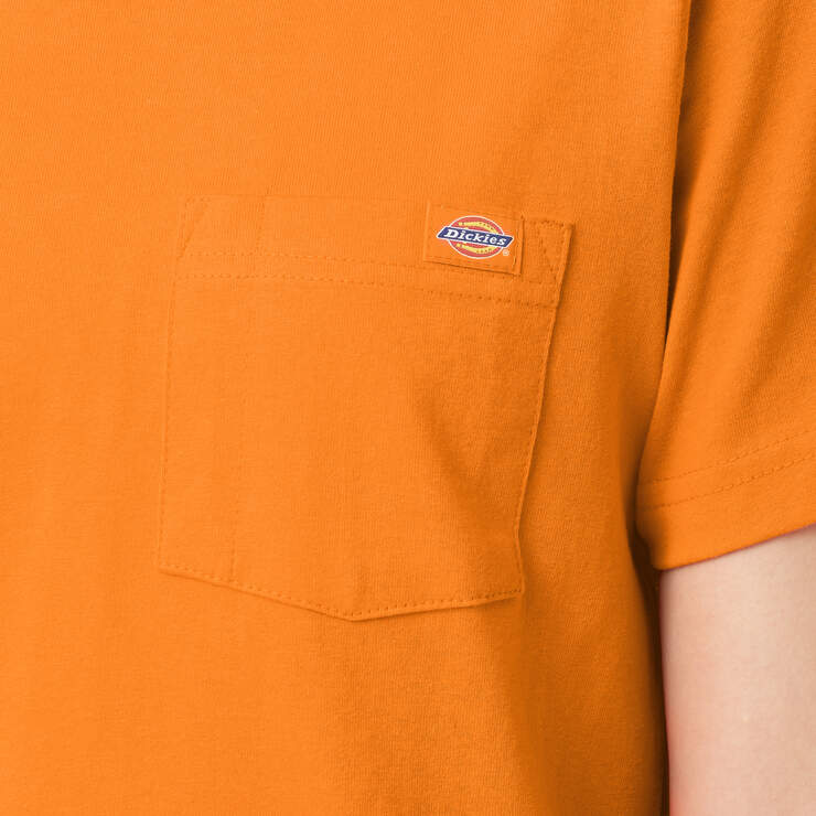 T-shirt épais à manches courtes et à poche pour femmes - Orange (OR) numéro de l’image 6