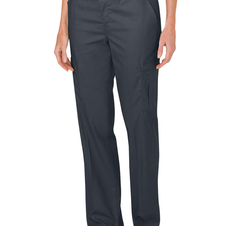 Pantalon cargo décontracté de qualité supérieure à jambe droite pour femmes - Dark Charcoal Gray (DC) numéro de l’image 1