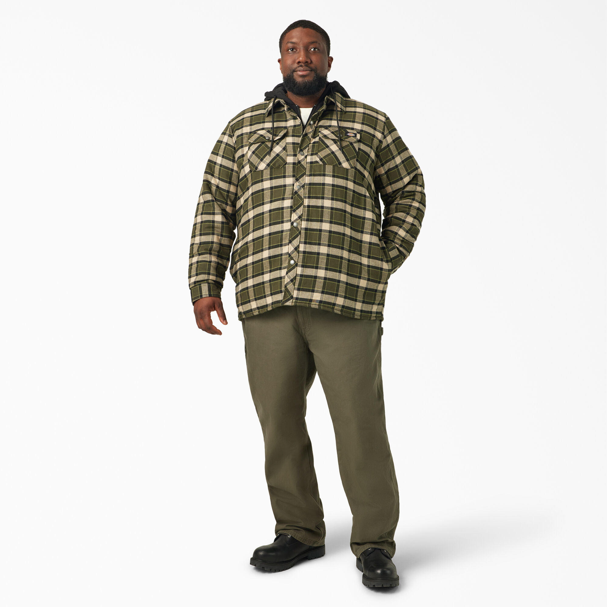 Hooded shirt jacket shop