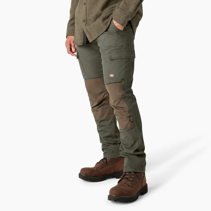 Temp-iQ® 365 Regular Fit Double Knee Tapered Duck Pants - Rinsed Moss Green (RMS) image number 3