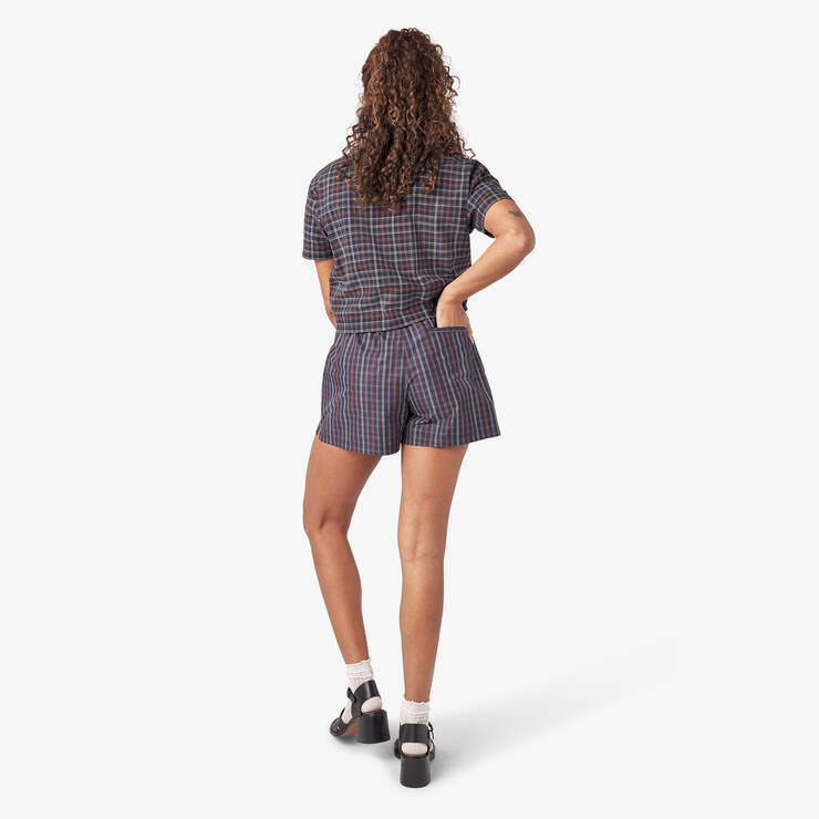 Women’s Surry Cropped Work Shirt - Navy Outdoor Plaid (NDY) image number 6