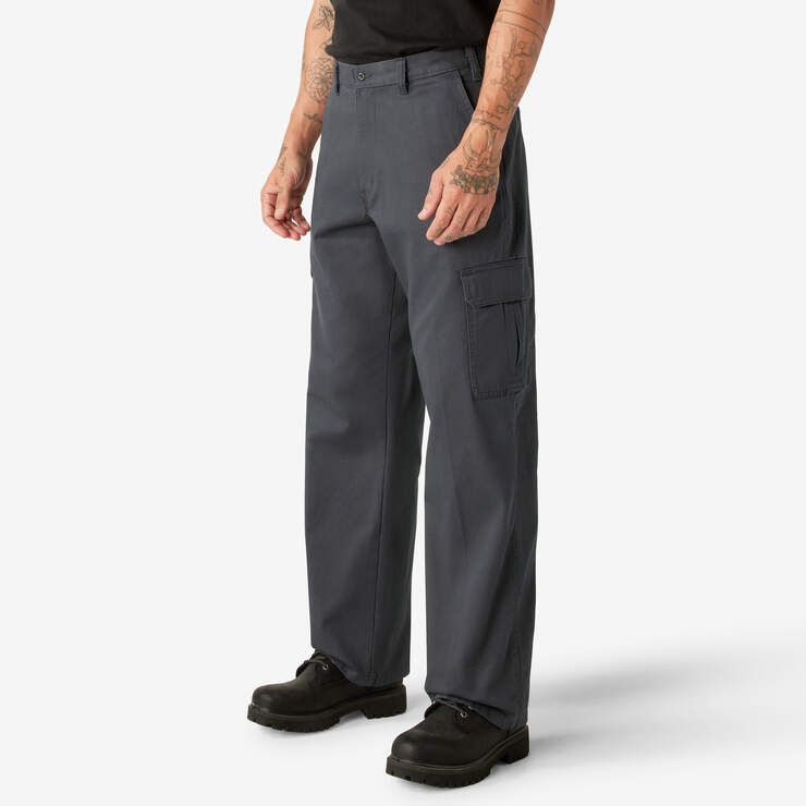 Pantalon cargo ample à jambe droite - Rinsed Charcoal Gray (RCH) numéro de l’image 3