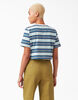 Women&#39;s Cropped Striped T-Shirt - Cobalt Stripe &#40;C2S&#41;