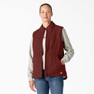 Women&#39;s Fleece Lined Duck Canvas Vest - Rinsed Fired Brick &#40;RFR&#41;