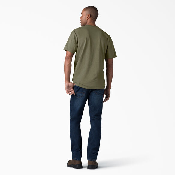 Short Sleeve Heavyweight Heathered T-Shirt - Military Green Heather &#40;MLD&#41;