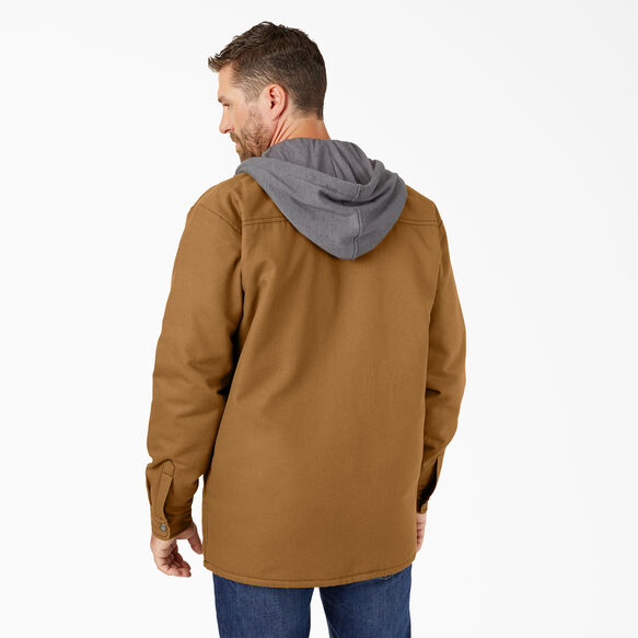 Fleece Hooded Duck Shirt Jacket with Hydroshield - Brown Duck &#40;BD&#41;