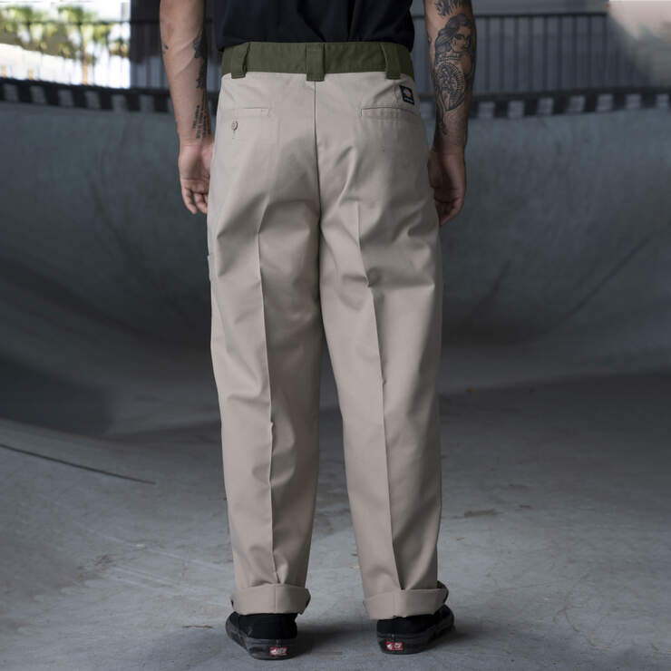 Ronnie Sandoval Loose Fit Double Knee Pants - Desert Sand/Olive Color Block (DVC) image number 2