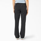 Pantalon a&eacute;r&eacute; &agrave; revers, de coupe droite et d&eacute;contract&eacute;e pour femmes - Black &#40;BK&#41;