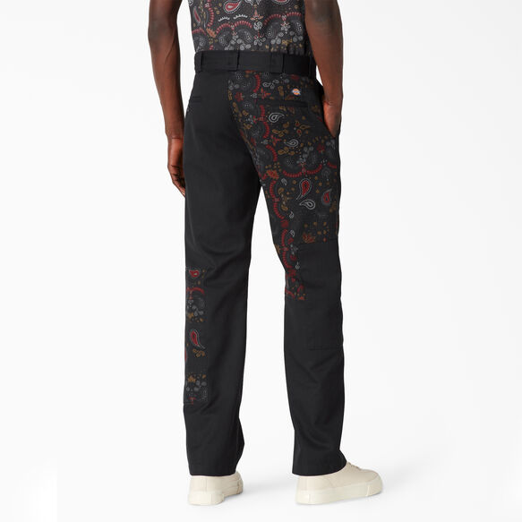 Pantalon &agrave; appliqu&eacute;s Reworked - Rinsed Black Bandana &#40;R1B&#41;