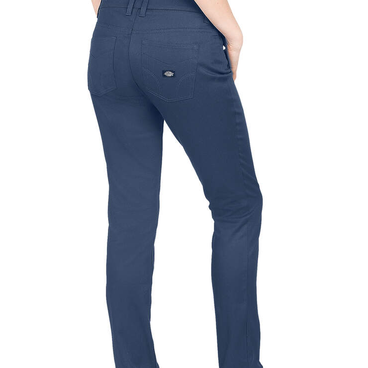Dickies Girl Juniors' Curvy Fit Skinny Leg 5-Pocket Pants - Navy Blue (NVY) numéro de l’image 2