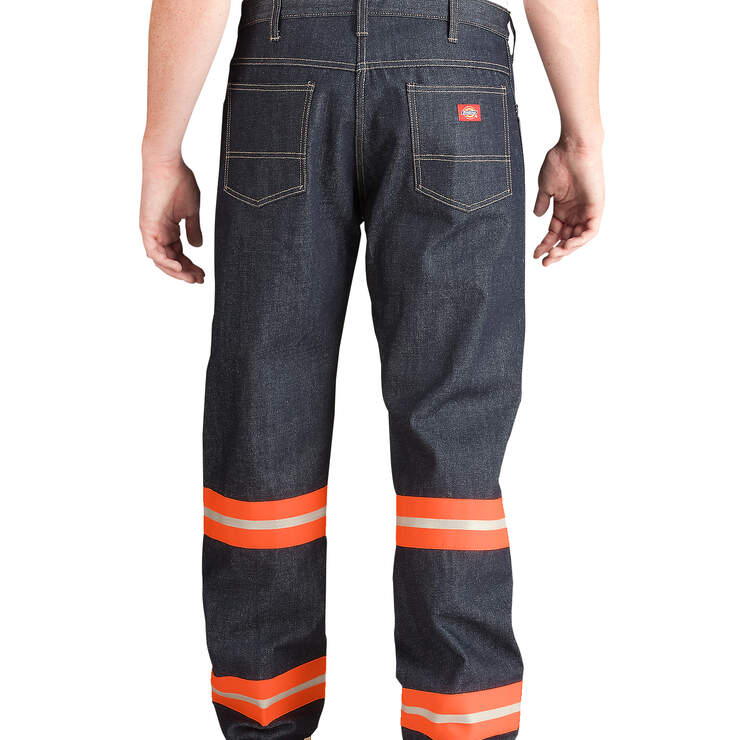High Visibility Non-ANSI Relaxed Fit Jeans - INDIGO BLUE WITH ANSI ORANGE (NBAO) numéro de l’image 2
