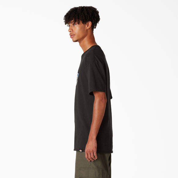 T-shirt d&eacute;lav&eacute; imprim&eacute; Dickies Skateboarding authentique - Black &#40;BK&#41;