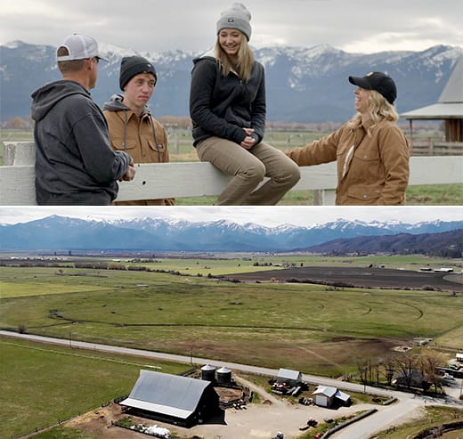 The Walker family, 3rd generation farm, Jason, Cobi, Alisha, and Kristina.