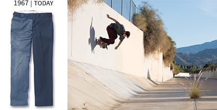 1967 | Today. Man skating on a wall.