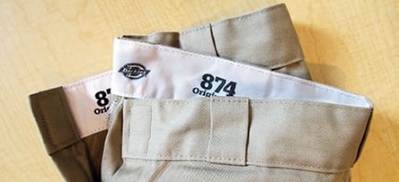 Closeup of Dickies 874