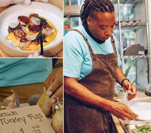 Chef Fullilove creates dishes that are both beautiful and delicious.