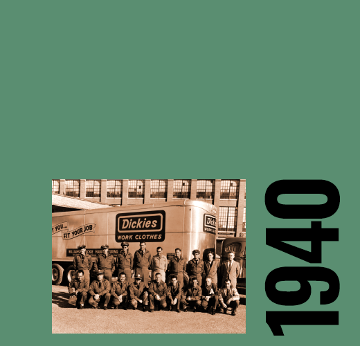 several dickies work shirts hanging on a wall