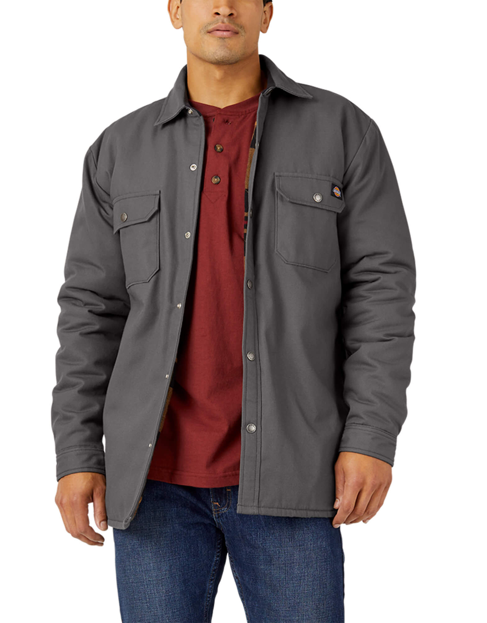 Flannel Lined Duck Shirt Jacket with Hydroshield